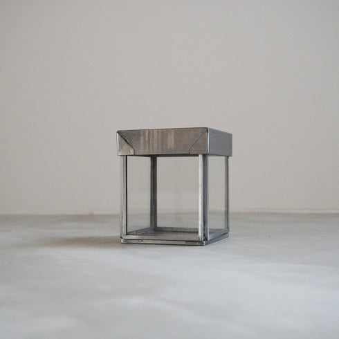 GLASS BOX W/RECYCLE STEEL LID Cotton Swab