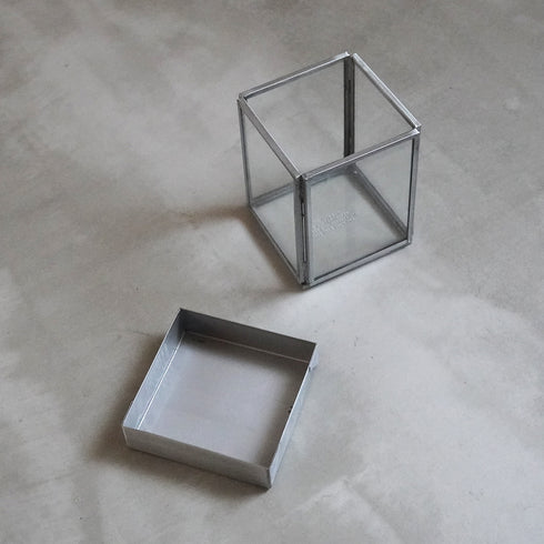 GLASS BOX W/RECYCLE STEEL LID Cotton Swab