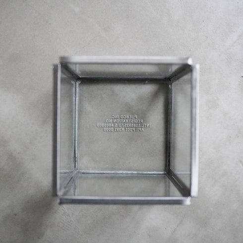 GLASS BOX W/RECYCLE STEEL LID Cotton Swab