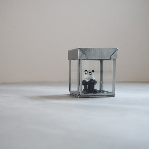 GLASS BOX W/RECYCLE STEEL LID Cotton Swab