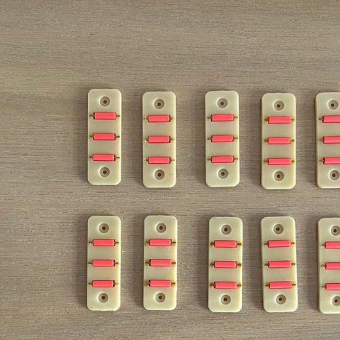 Slightly burnt pink and beige