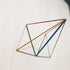 Triangular pyramid with painted edges