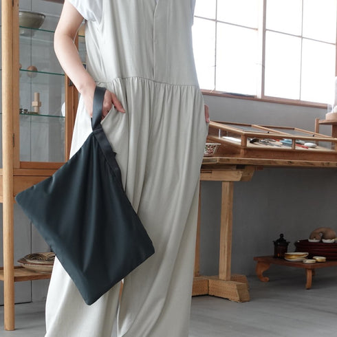 leaf handle pouch _ no.3 / nylon twill