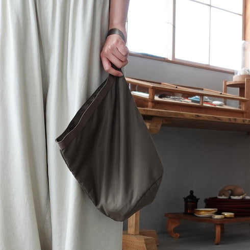 leaf shopping bucket _ no.1 / nylon twill