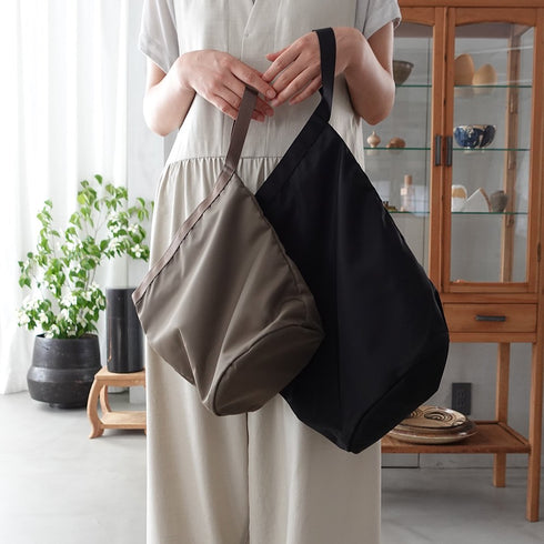 leaf shopping bucket _ no.2 / nylon twill