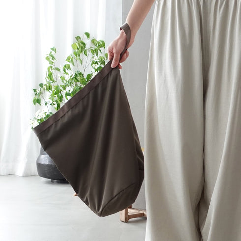 leaf shopping bucket _ no.2 / nylon twill