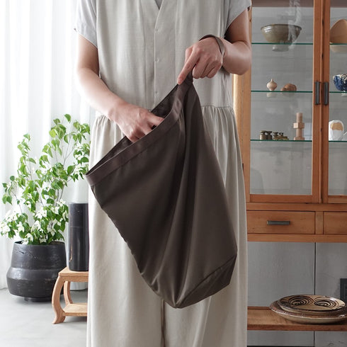 leaf shopping bucket _ no.2 / nylon twill