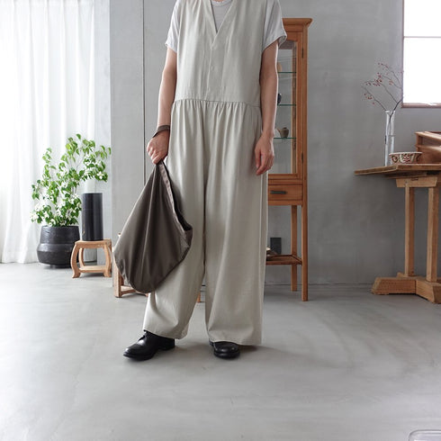 leaf shopping bucket _ no.2 / nylon twill