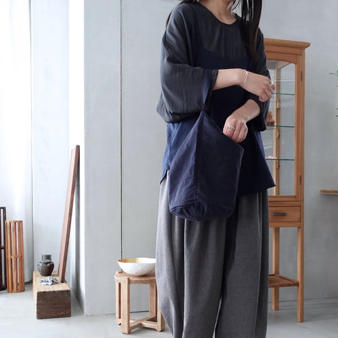 petal bucket tote _ no,1 / supima cotton × linen