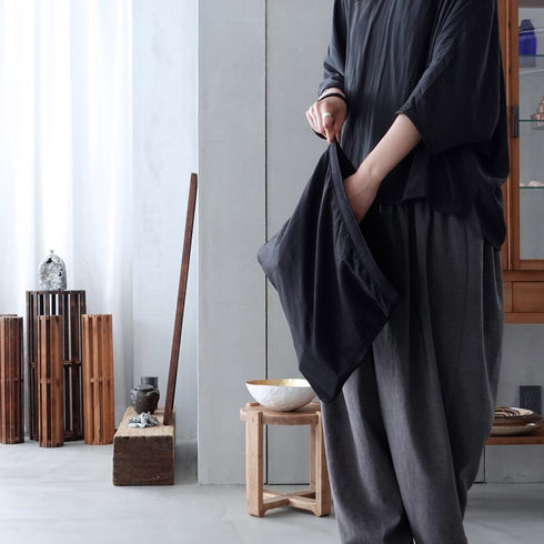 petal pouch _ no,3 / supima cotton × linen