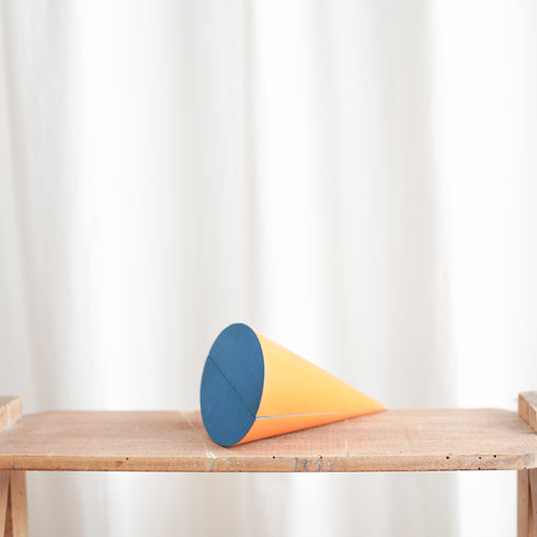 Mathematical model - cone (orange & blue)