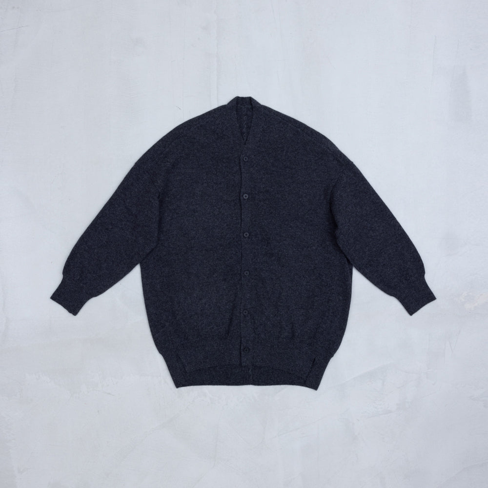 AURALEE SUPER MILLED KNIT BIG CARDIGAN